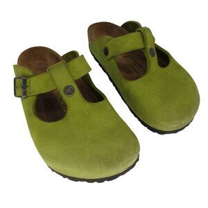 BIRKENSTOCK Women's Green 'Bern' Mary Jane Clog Slides Size 37 Wide